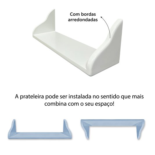Prateleira De Parede Com Laterais Orgânicas Laqueada