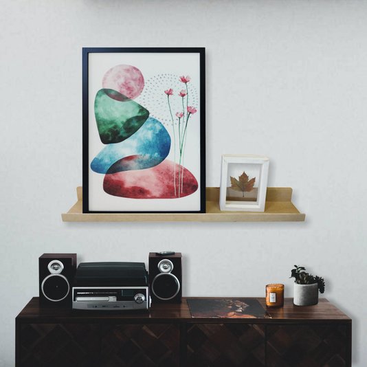 Prateleira de Parede em MDF Cru para Quadros e Decorações - 90x12,6