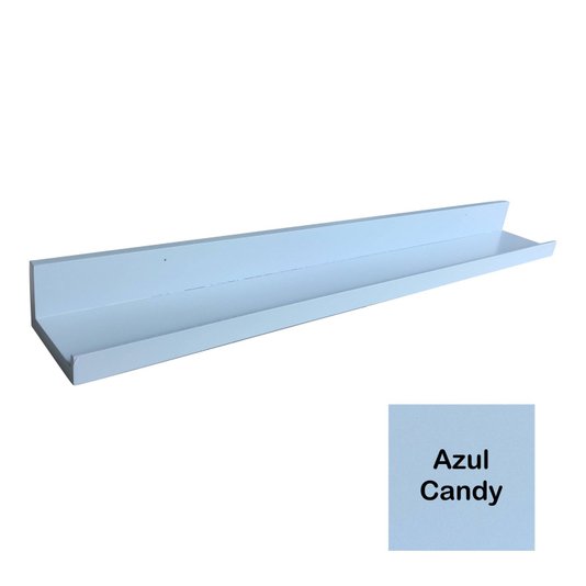 Prateleira Multiuso Colorida de Parede em MDF Laqueado para Quadros e Decorações - 90x12,6