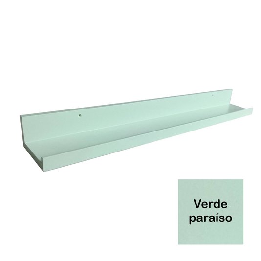 Prateleira Multiuso Colorida de Parede em MDF Laqueado para Quadros e Decorações - 90x12,6