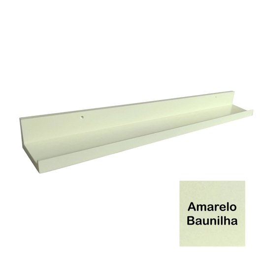 Prateleira Multiuso Colorida de Parede em MDF Laqueado para Quadros e Decorações - 90x12,6