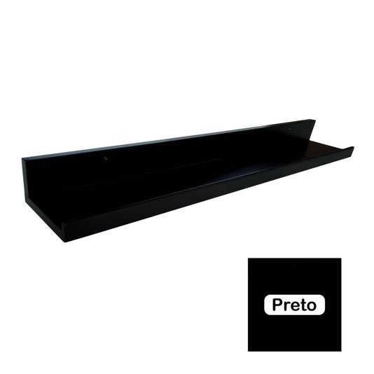 Prateleira Multiuso Colorida de Parede em MDF Laqueado para Quadros e Decorações - 90x12,6