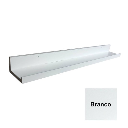 Prateleira Multiuso Colorida de Parede em MDF Laqueado para Quadros e Decorações - 90x12,6