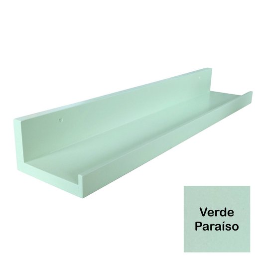 Prateleira Multiuso de Parede em MDF Laqueado para Quadros e Decorações - 60x12,6
