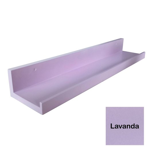 Prateleira Multiuso de Parede em MDF Laqueado para Quadros e Decorações - 60x12,6