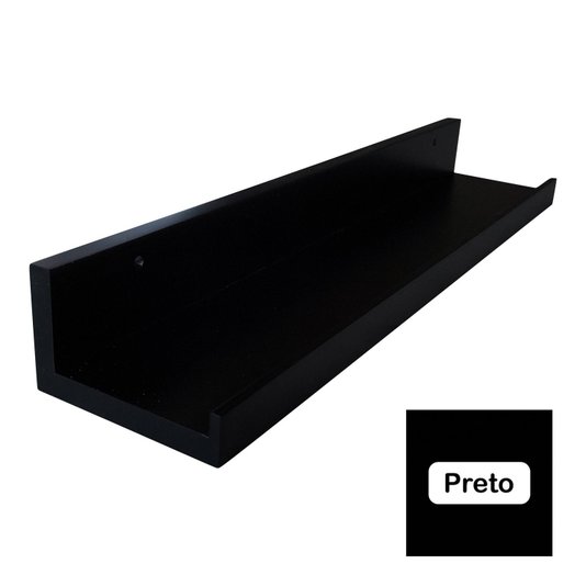 Prateleira Multiuso de Parede em MDF Laqueado para Quadros e Decorações - 60x12,6