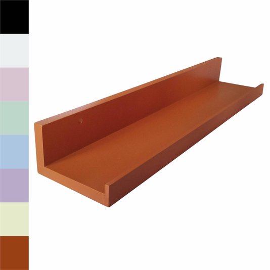 Prateleira Multiuso de Parede em MDF Laqueado para Quadros e Decorações - 60x12,6