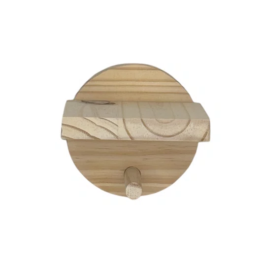 Prateleira Pegboard Redonda 10cm Em Madeira Pinus 