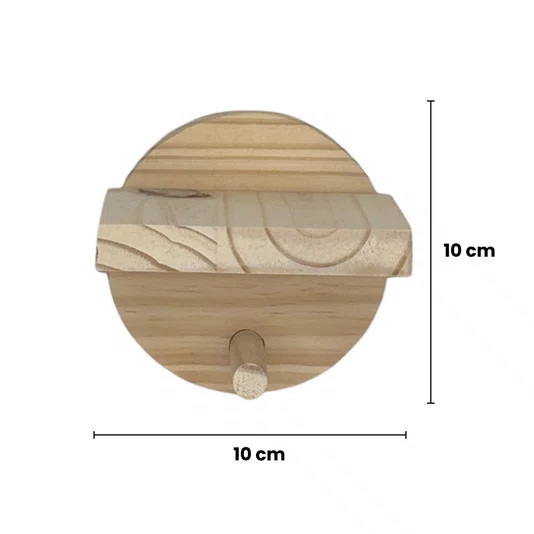 Prateleira Pegboard Redonda 10cm Em Madeira Pinus 