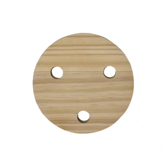 Prateleira Pegboard Redonda 10cm Em Madeira Pinus 