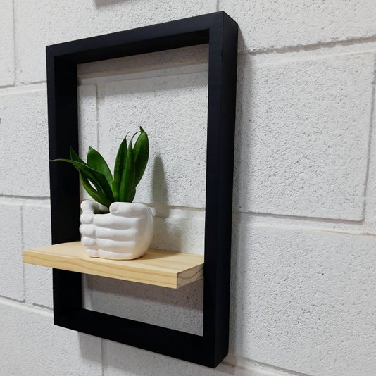 Prateleira Quadro Nicho Flutuante Decorativa de Parede - 30x45cm