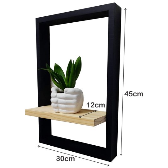 Prateleira Quadro Nicho Flutuante Decorativa de Parede - 30x45cm