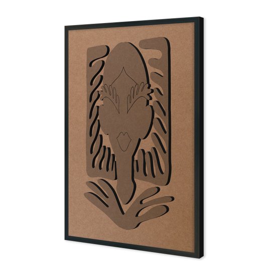 Quadro Para Colorir Alto Relevo Em Mdf Cru 3mm Estilo Matisse