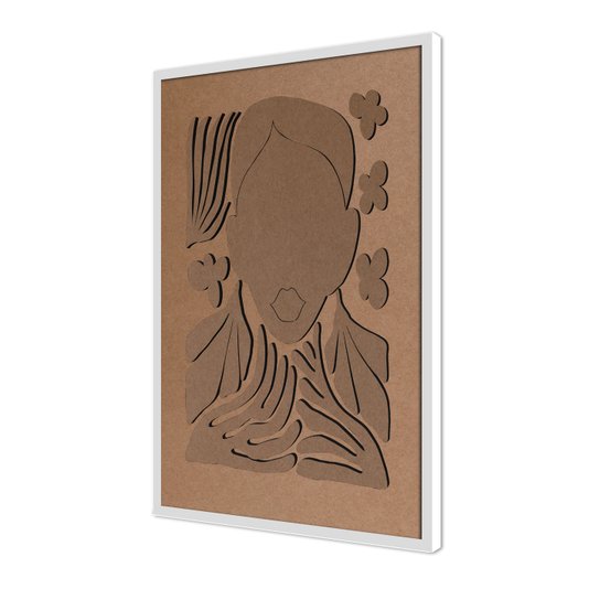 Quadro Para Colorir Alto Relevo Em Mdf Cru 3mm Estilo Matisse