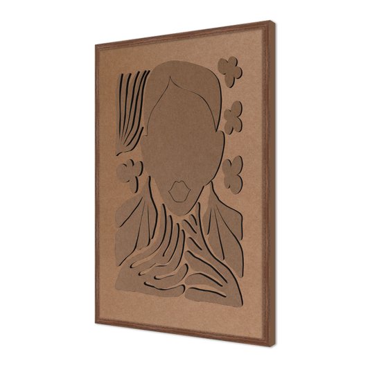 Quadro Para Colorir Alto Relevo Em Mdf Cru 3mm Estilo Matisse