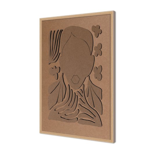 Quadro Para Colorir Alto Relevo Em Mdf Cru 3mm Estilo Matisse