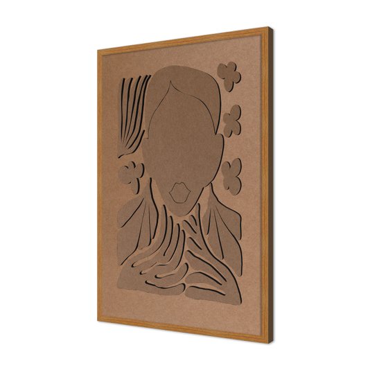 Quadro Para Colorir Alto Relevo Em Mdf Cru 3mm Estilo Matisse