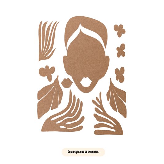 Quadro Para Colorir Alto Relevo Em Mdf Cru 3mm Estilo Matisse