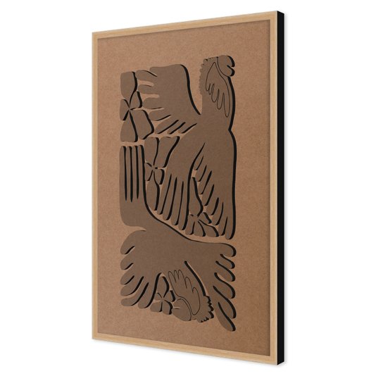 Quadro Para Colorir Alto Relevo Em Mdf Cru 3mm Estilo Matisse