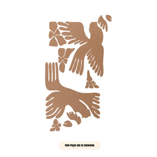 Quadro Para Colorir Alto Relevo Em Mdf Cru 3mm Estilo Matisse