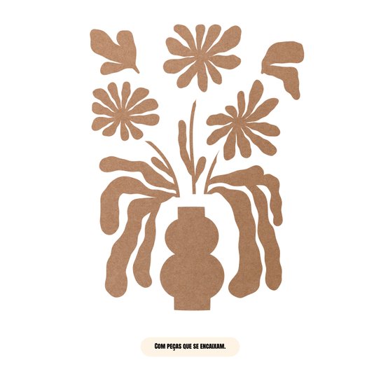 Quadro Para Colorir Alto Relevo Em Mdf Cru 3mm Estilo Matisse