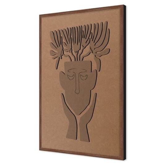 Quadro Para Colorir Alto Relevo Em Mdf Cru 3mm Estilo Matisse