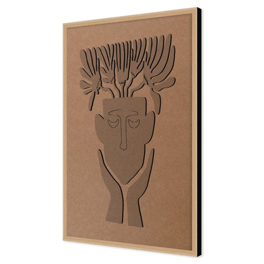 Quadro Para Colorir Alto Relevo Em Mdf Cru 3mm Estilo Matisse