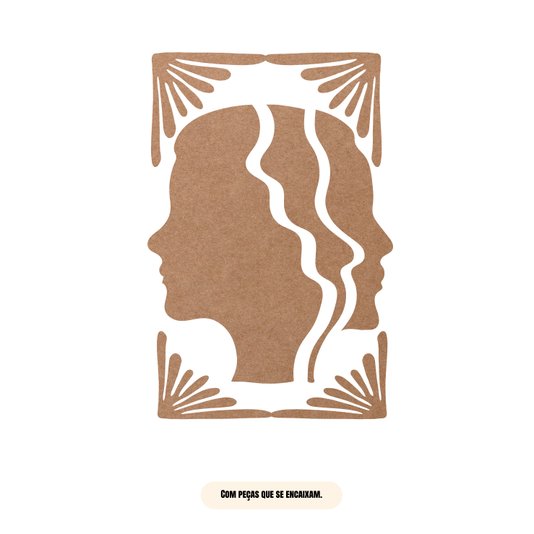 Quadro Para Colorir Alto Relevo Em Mdf Cru 3mm Estilo Matisse