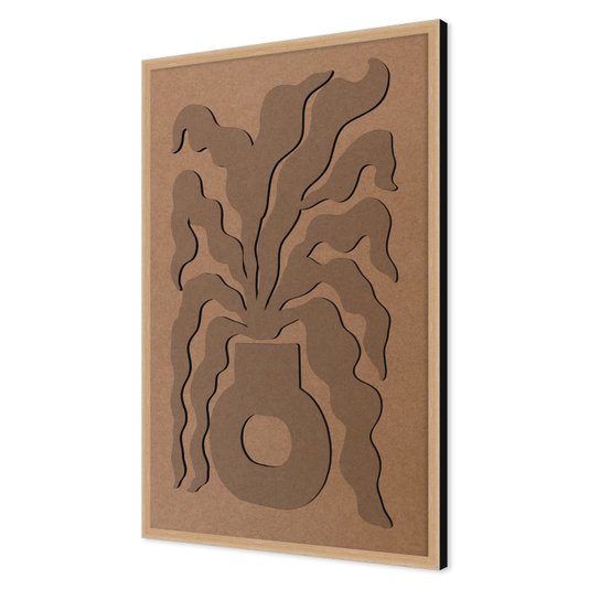 Quadro Para Colorir Alto Relevo Em Mdf Cru 3mm Estilo Matisse