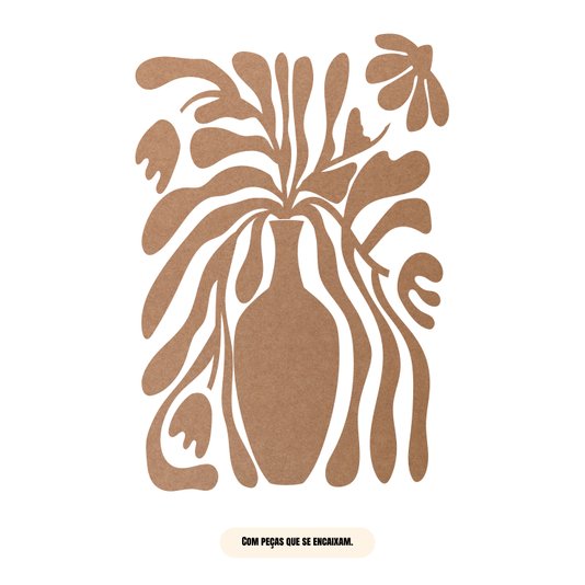 Quadro Para Colorir Alto Relevo Em Mdf Cru 3mm Estilo Matisse