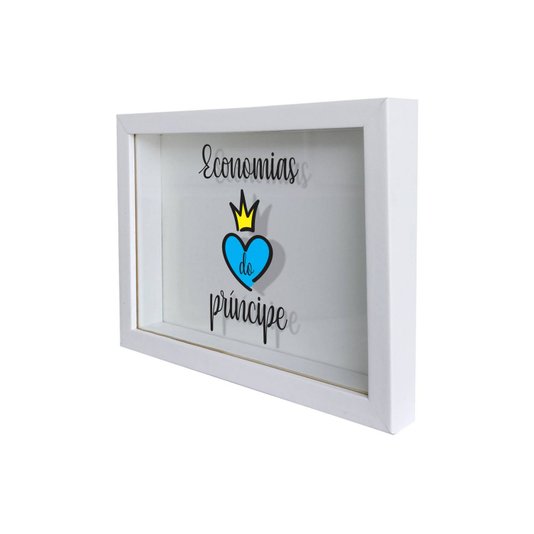 Quadro Cofre Criativo Economias do Príncipe - Fundo Branco