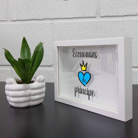 Quadro Cofre Criativo Economias do Príncipe - Fundo Branco