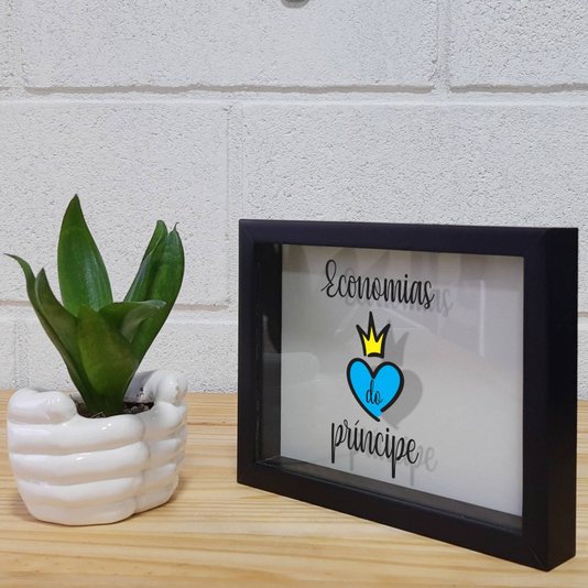 Quadro Cofre Criativo Economias do Príncipe - Fundo Branco