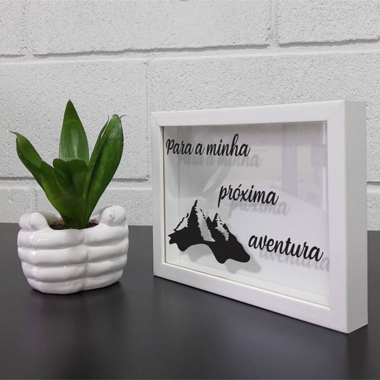 Quadro Cofre Criativo Para a Minha Próxima Aventura - Fundo Branco
