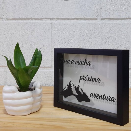 Quadro Cofre Criativo Para a Minha Próxima Aventura - Fundo Branco