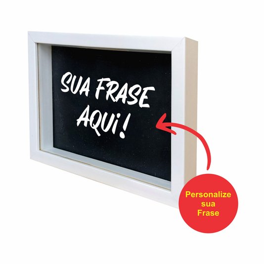 Quadro Cofre Decorativo Personalizado com Moldura Lisa Revestida - 1,5x3