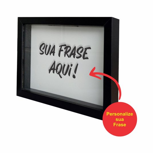 Quadro Cofre Decorativo Personalizado com Moldura Lisa Revestida - 1,5x3
