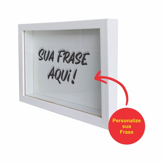 Quadro Cofre Decorativo Personalizado com Moldura Lisa Revestida - 1,5x3