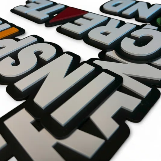 Quadro De Parede 3D Bauhaus Frase Create, Inspire, And Transform em MDF 3mm