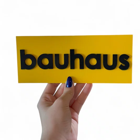Quadro De Parede 3D Bauhaus Geométrico em MDF 3mm
