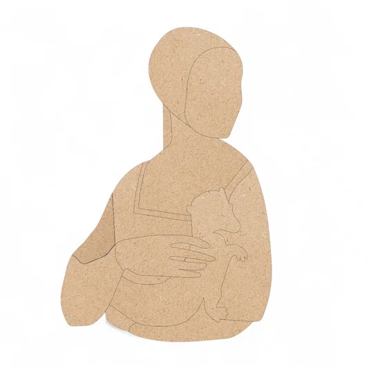 Quadro De Parede 3d Dama Com Arminho De Leonardo da Vinci Em Mdf Cru