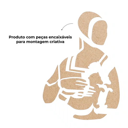 Quadro Para Colorir De Parede 3d Dama Com Arminho De Leonardo da Vinci Em Mdf Cru