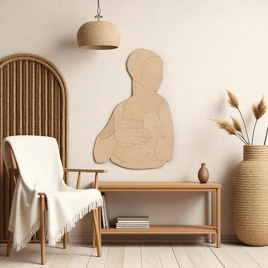 Quadro Para Colorir De Parede 3d Dama Com Arminho De Leonardo da Vinci Em Mdf Cru