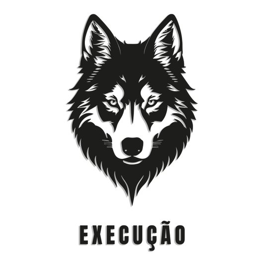 Quadro De Parede 3D Execução Lobo Mdf 3mm