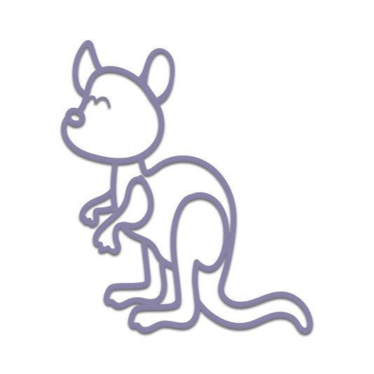 Aplique De Parede 3D Infantil Animais Canguru Mdf 3mm