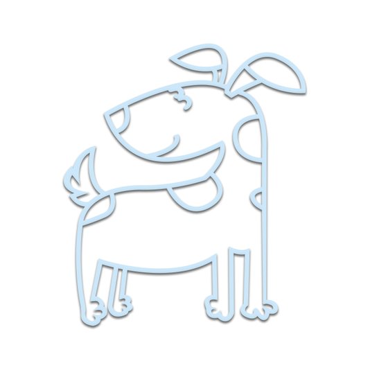 Aplique De Parede 3D Infantil Animais Cão Mdf 3mm