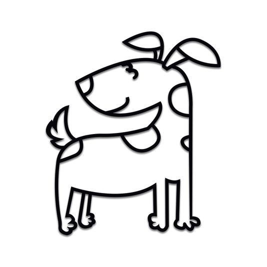 Aplique De Parede 3D Infantil Animais Cão Mdf 3mm