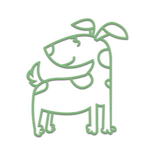 Aplique De Parede 3D Infantil Animais Cão Mdf 3mm