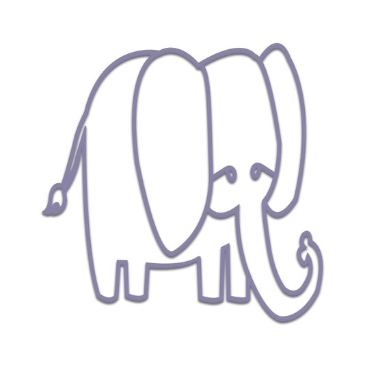 Aplique De Parede 3D Infantil Animais  Elefante Mdf 3 mm