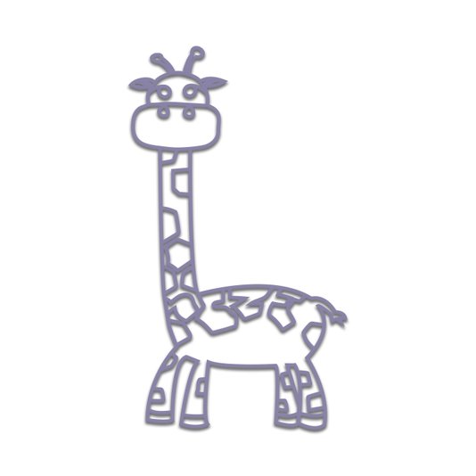 Aplique De Parede 3D Infantil Animais Girafa Mdf 3mm